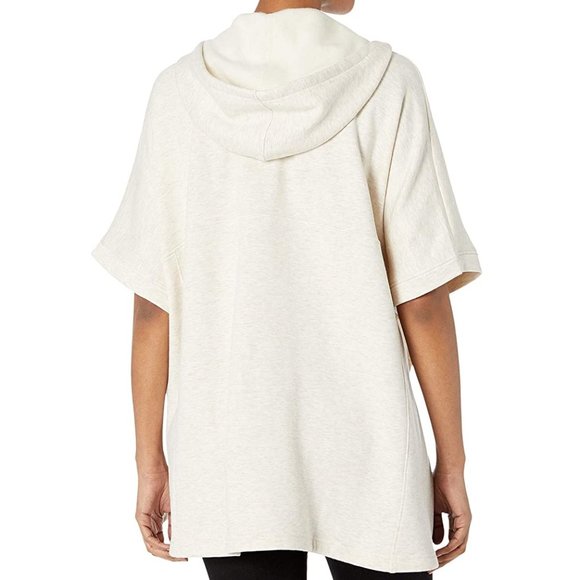 NEW UGG Anissa Lounge Pocket Poncho Hoodie Fleece Off White - Picture 2 of 5